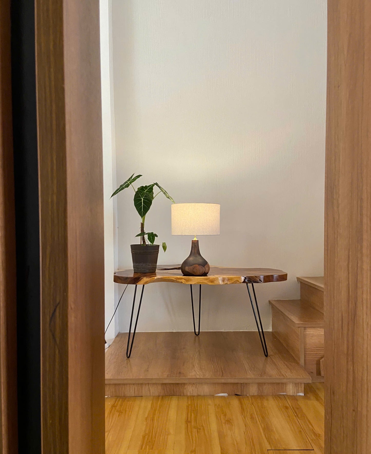 Earthdrop – Organic Handcrafted Wooden Lamp | Wabi-Sabi Natural Decor