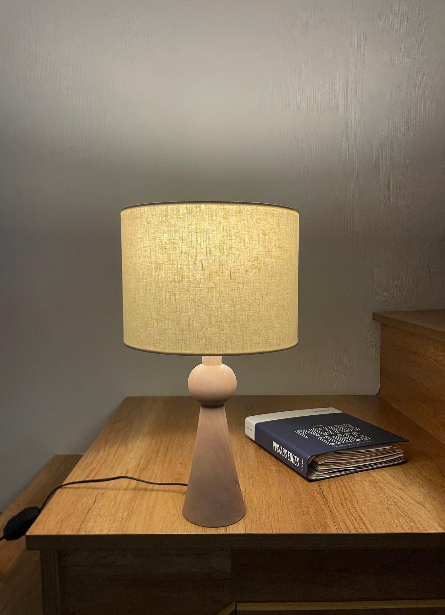 Clairverre “Orba” Cone Wooden Table Lamp