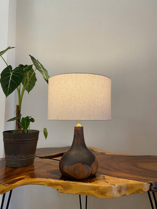 Earthdrop – Organic Handcrafted Wooden Lamp | Wabi-Sabi Natural Decor