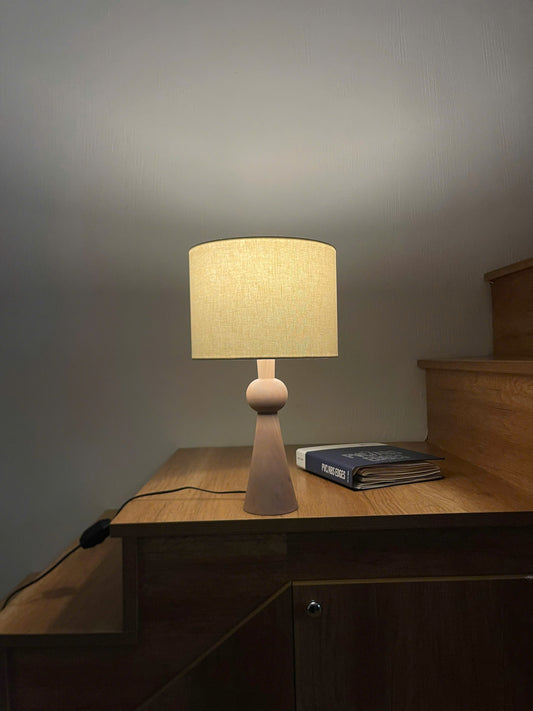 Clairverre “Orba” Cone Wooden Table Lamp